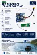 GPS Brushless Bait Boat PCBA with 100 Waypoints & Auto Return